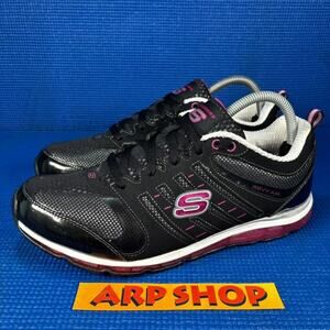 🔴 Skechers Revv Air Women`s Size 10 Black Pink Athletic Running Shoes 12265